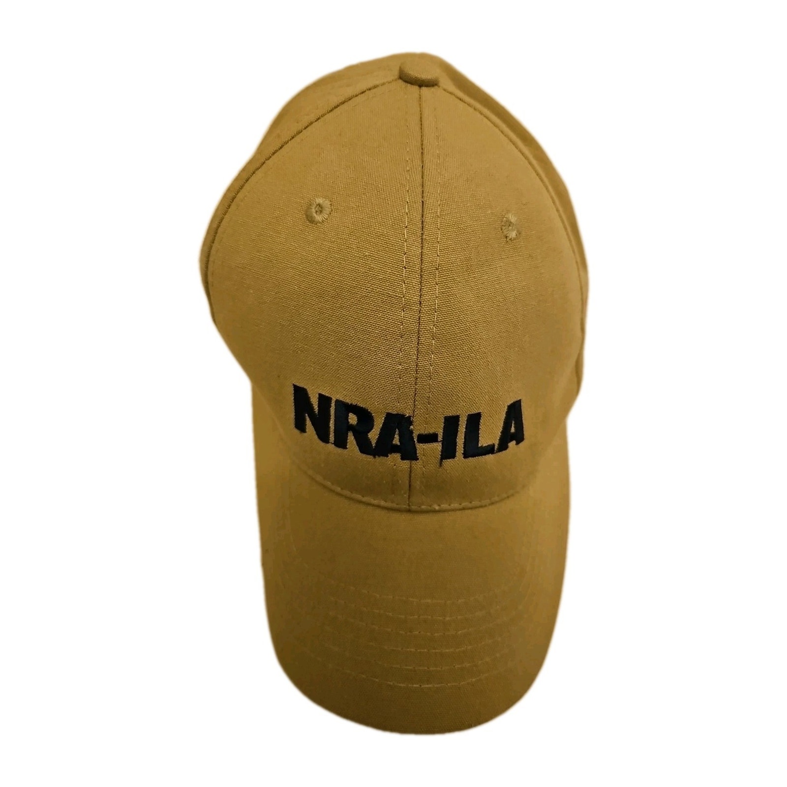 NraIla Ball Cap Hat Adjustable Beige Embroidered Beige Usa Logo Flag Rifle